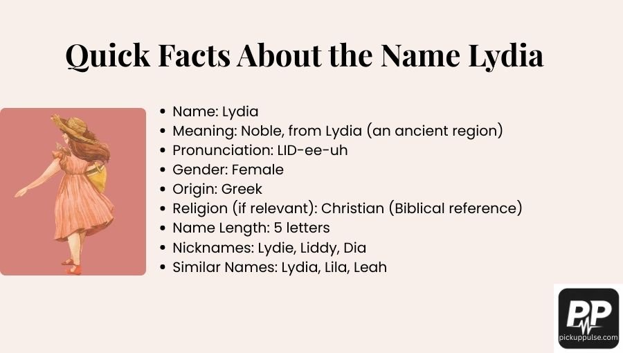 Lydia Name Meaning