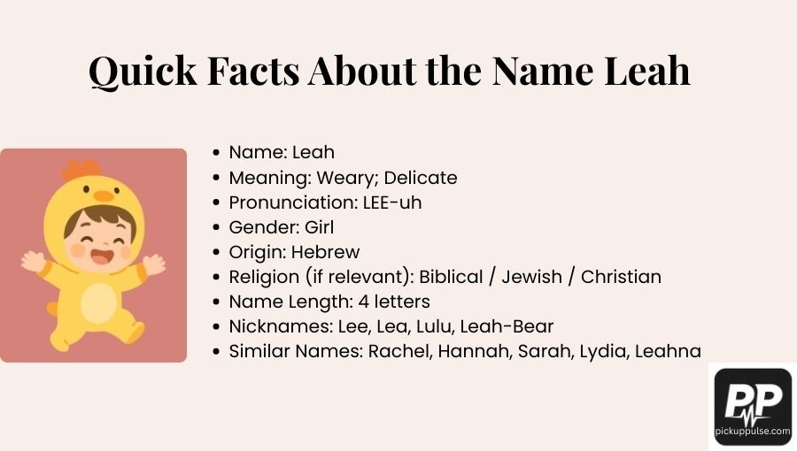 Leah Name Meaning