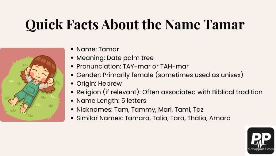 Tamar Name Meaning