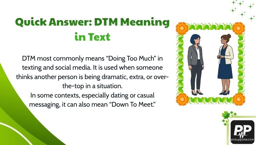 DTM Meaning in Text