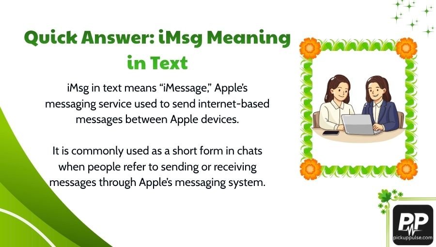 iMsg Meaning in Text