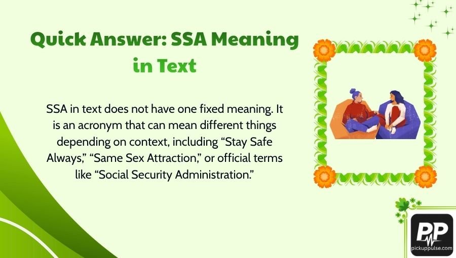 SSA Meaning in Text