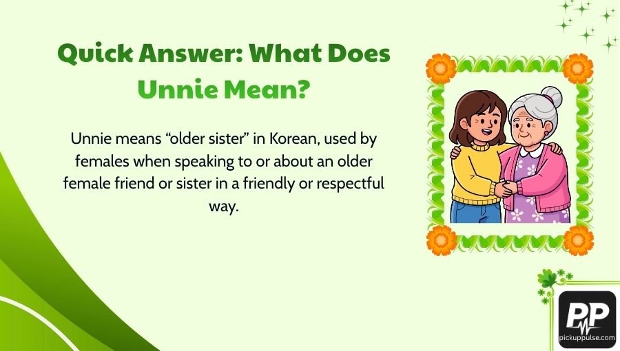 Unnie Meaning