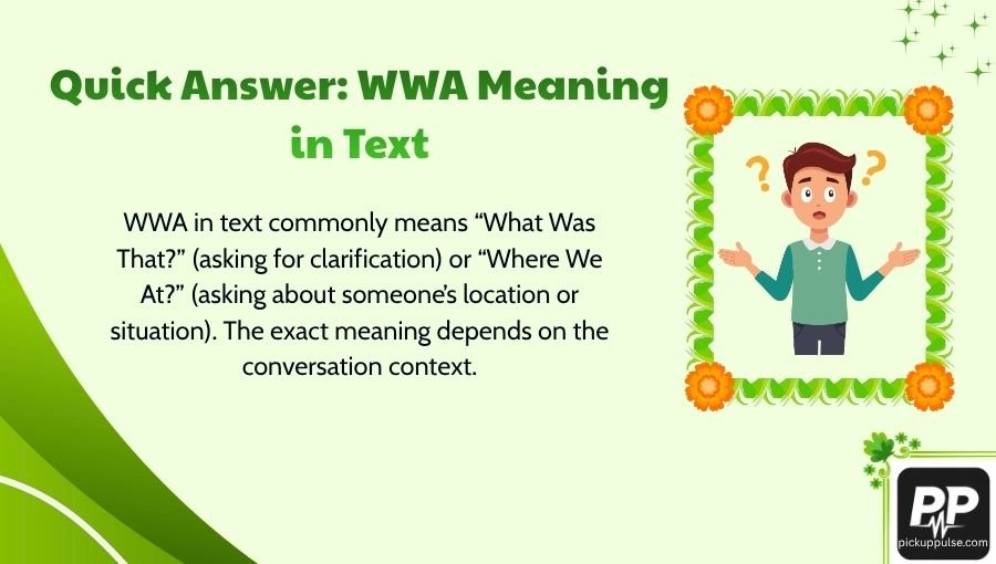 WWA Meaning in Text