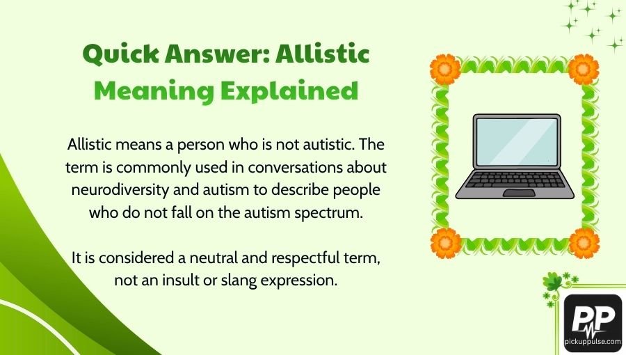Allistic Meaning
