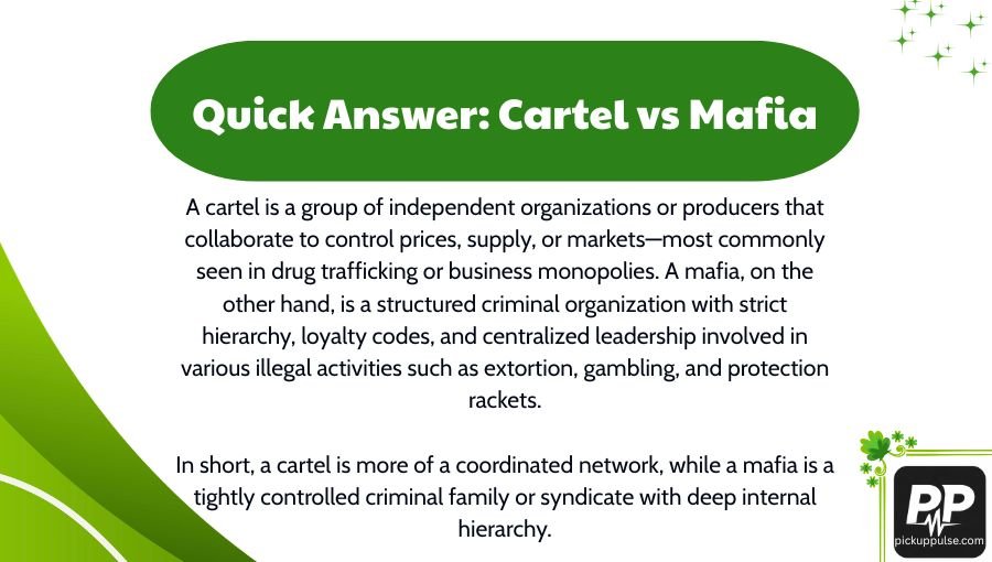 Cartel vs Mafia