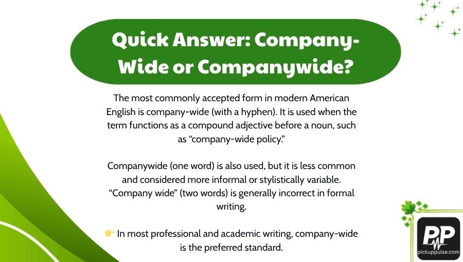 Company-Wide or Companywide