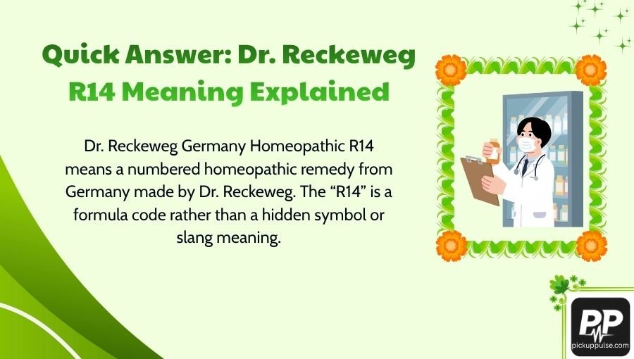 Dr. Reckeweg Germany Homeopathic R14 Meaning in English