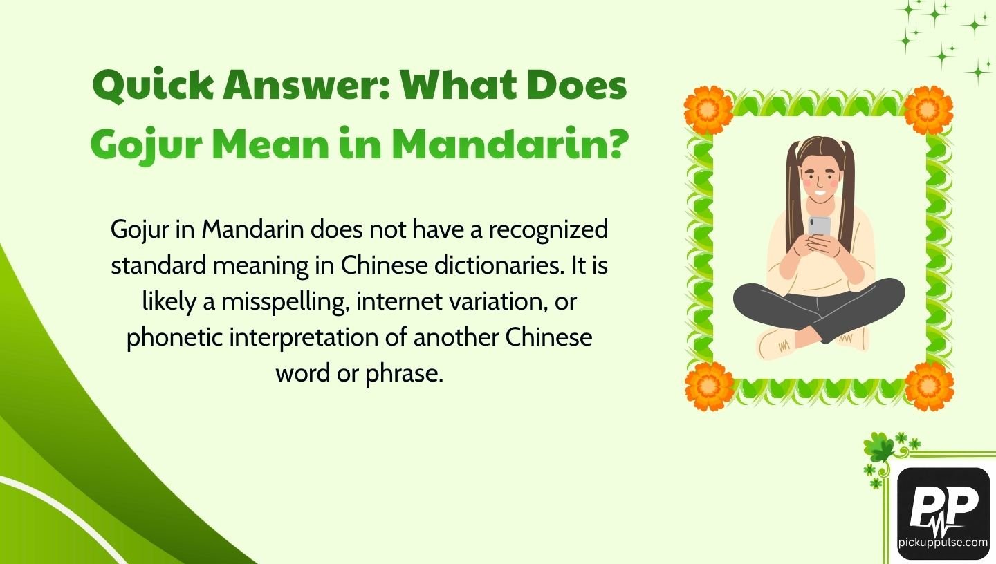 Gojur Meaning in Mandarin