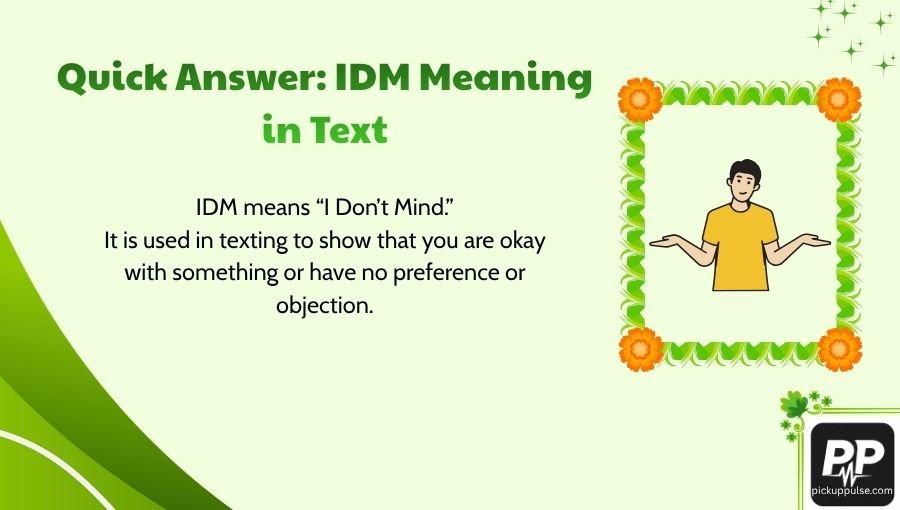 IDM Meaning in Text