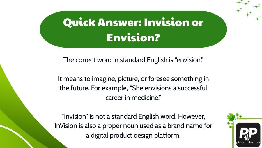 Invision or Envision