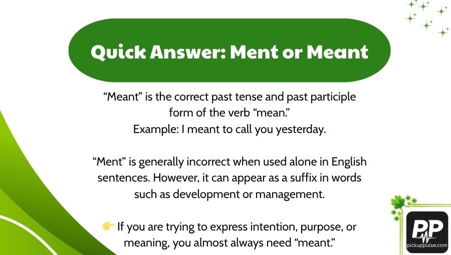Ment or Meant