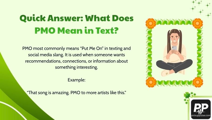 PMO Meaning in Text