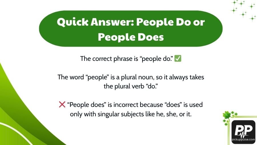 People Do or People Does