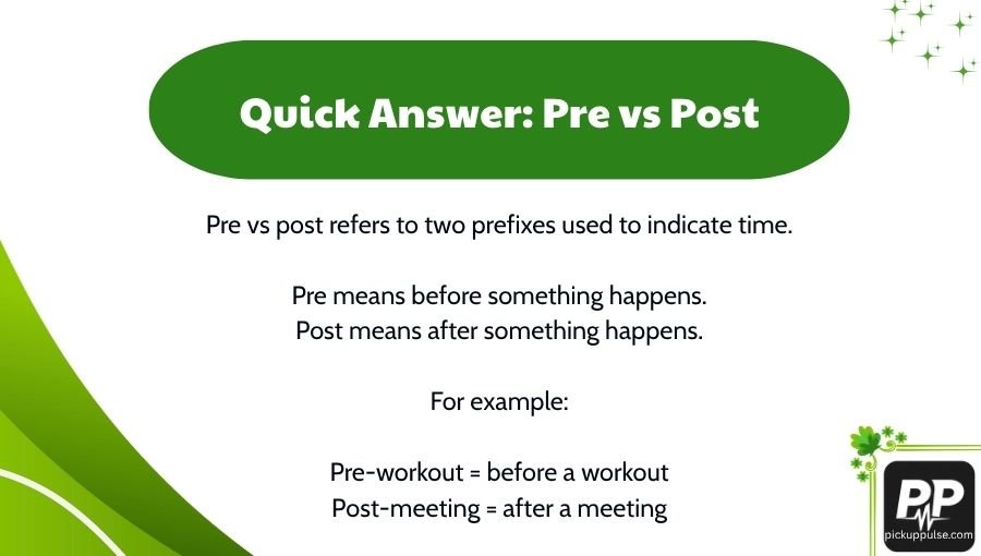 Pre vs Post