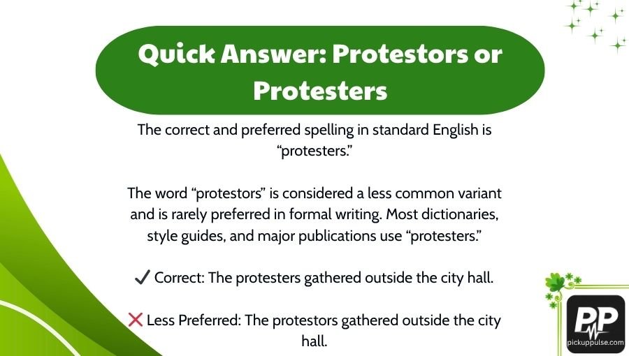 Protestors or Protesters
