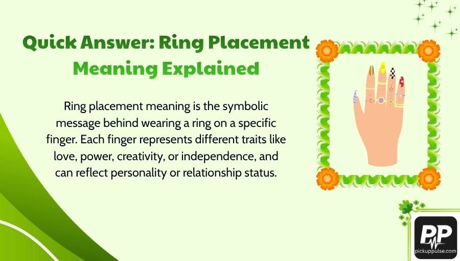 Ring Placement Meaning