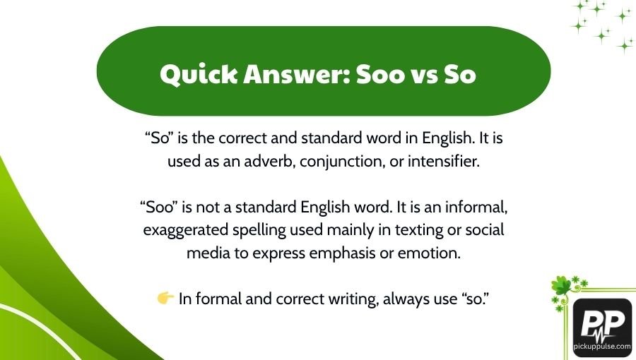 Soo vs So