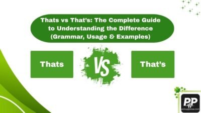 Thats vs Thats