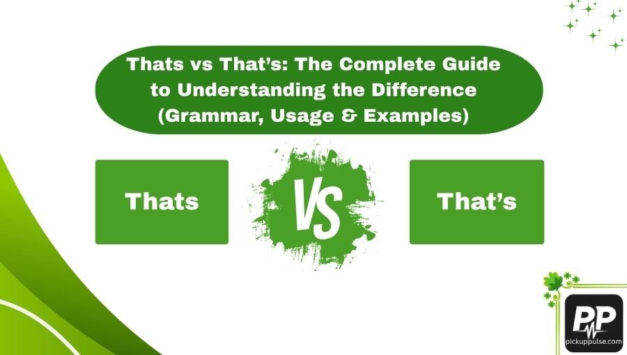 Thats vs Thats