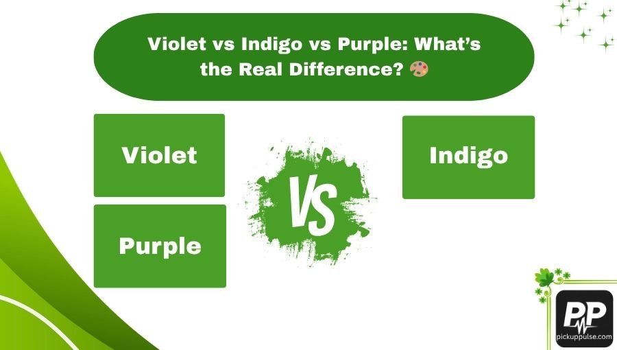 Violet vs Indigo vs Purple