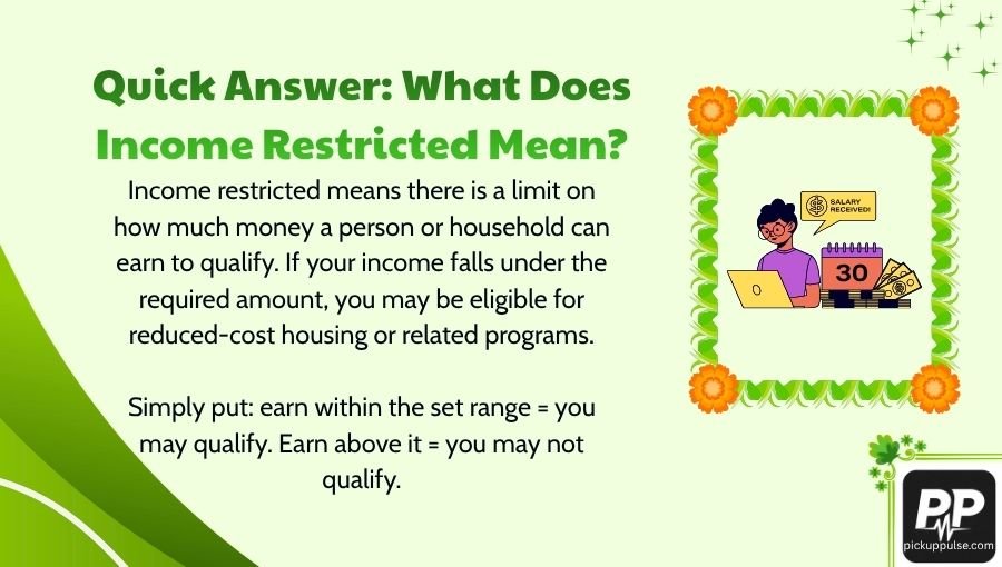 What Does Income Restricted Mean