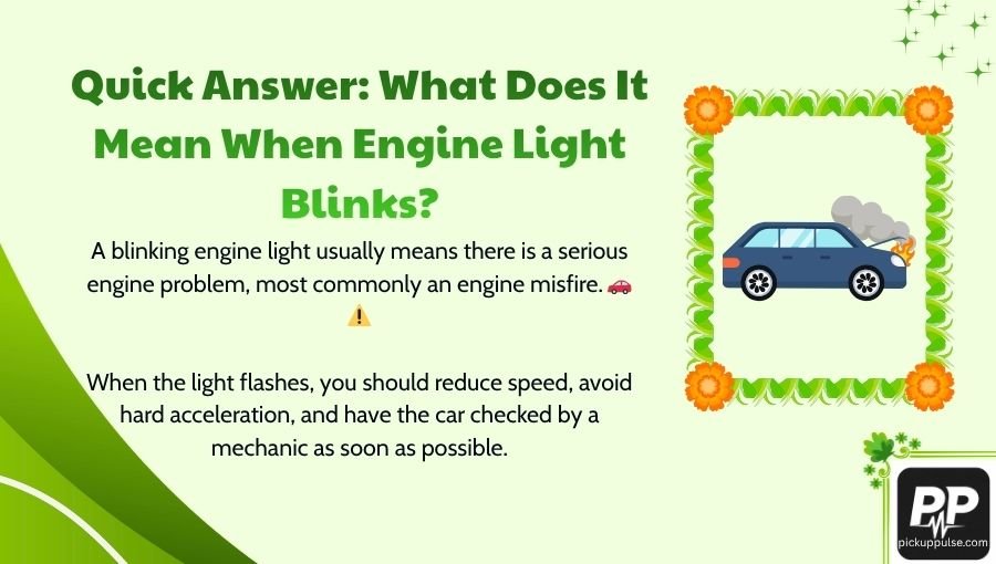 What Does It Mean When Engine Light Blinks