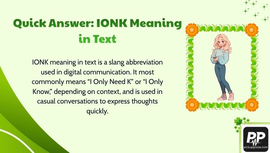 IONK Meaning in Text