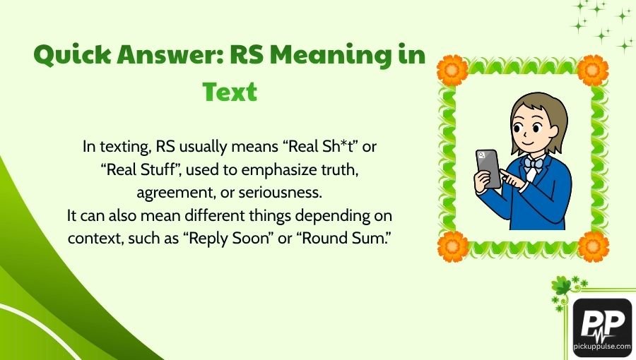 RS Meaning in Text